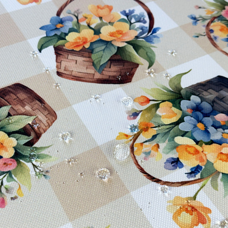 Obrus plamoodporny Druk 4 Wielkanoc Wiosenny Koszyk