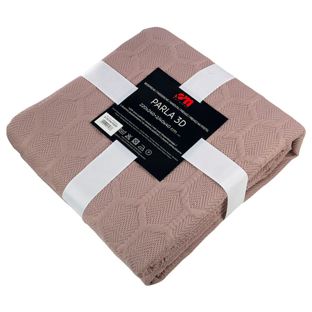 NARZUTA PARLA 3D 180x220, SY-7653 RÓŻ PUDROWY