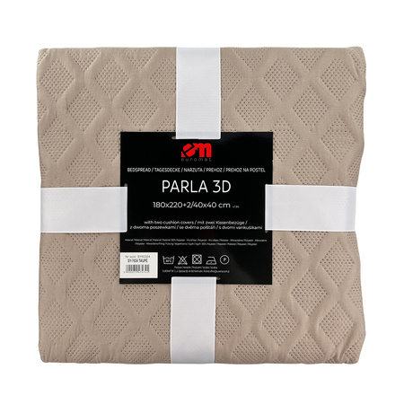 NARZUTA PARLA 3D 220x240+2/40x40, SY-7654 TAUPE