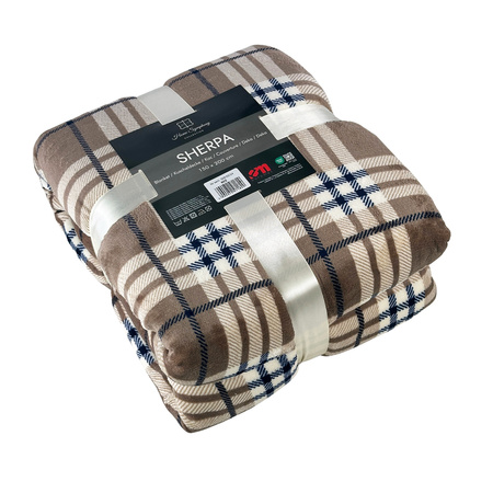 KOC SHERPA PRINT 150x200 BEŻ