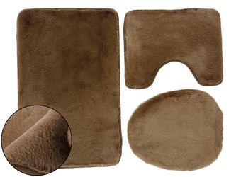 DYWANIK ŁAZ. LOMBOK KPL 3 SZT. BRĄZOWY