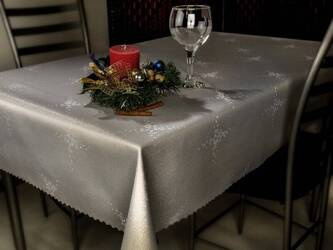 OBRUS PLAMOODPORNY OVAL 160X260 MAŁE GWIAZDY ZŁOTO