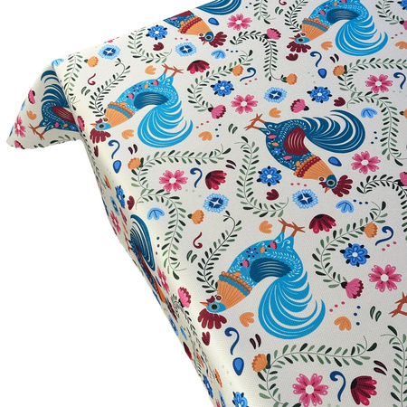 Obrus plamoodporny Druk 1 Kogut Folk 3