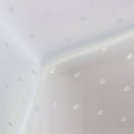 Obrus plamoodporny Biały kropki Z-4