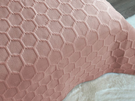 NARZUTA PARLA 3D 180x220, SY-7653 RÓŻ PUDROWY