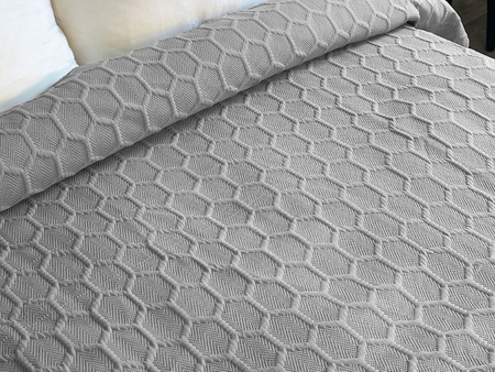 NARZUTA PARLA 3D 180x220, SY-7653 SZARY JASNY