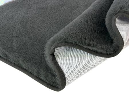 DYWANIK ŁAZ. LOMBOK 50x80, SZARY CIEMNY