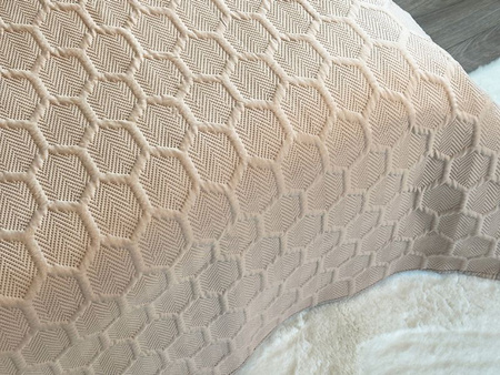 NARZUTA PARLA 3D 220x240+2/40x40, SY-7653 BEŻOWY