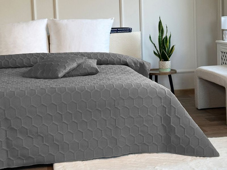 NARZUTA PARLA 3D 180x220+2/40x40, SY-7653 SZARY CIEMNY