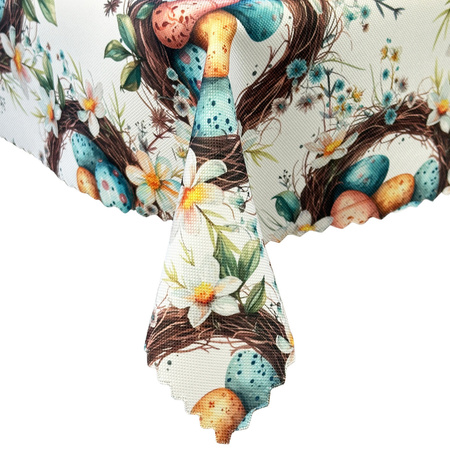 Obrus plamoodporny Druk  4 Wielkanoc Wielkanocne Wianki