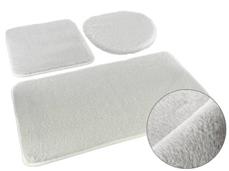 DYWANIK ŁAZ. LOMBOK KPL 3 SZT. SZARY JASNY