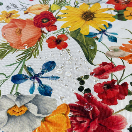 Obrus plamoodporny Druk 1 Żółta Łąka