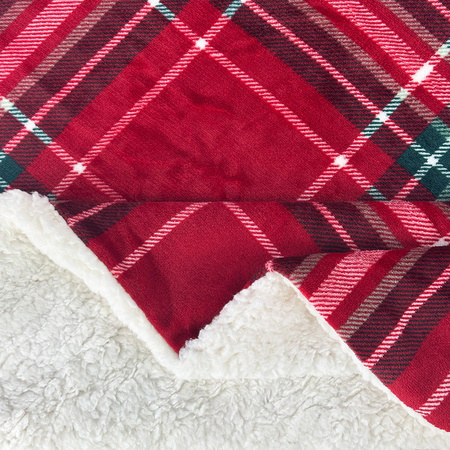 KOC SHERPA PRINT 150x200 CZERWONY