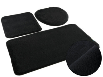 DYWANIK ŁAZ. LOMBOK KPL 3 SZT. CZARNY