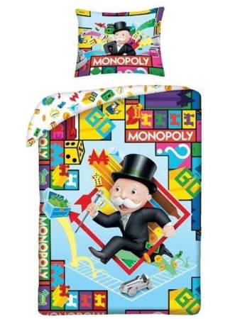 KOMPLET POŚCIELI 140x200+70x90 Monopoly MON-1103BL